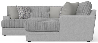 Titan - 3 Piece Sectional With Comfort Coil Seating And 9 Included Accent Pillows (Right Side Facing Chaise) - Moonstruck