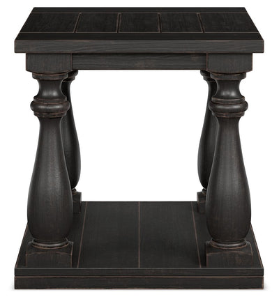 Mallacar - Black - Rectangular End Table