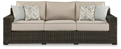 Coastline Bay - Brown - Sofa With Cushion.