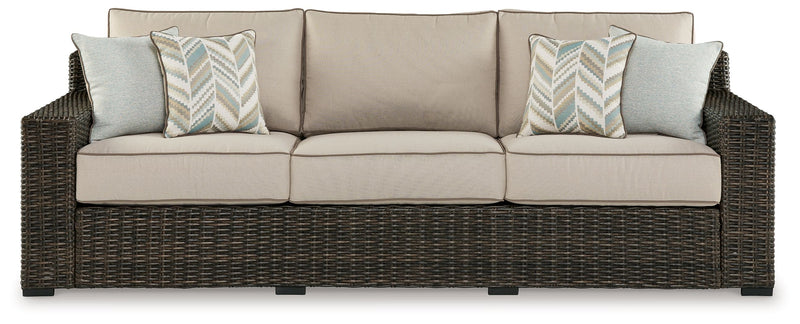 Coastline Bay - Brown - Sofa With Cushion.