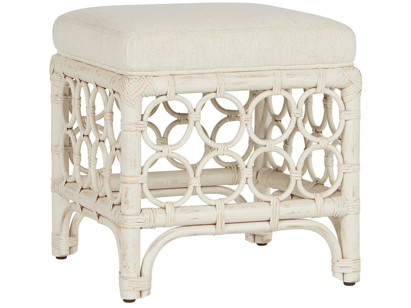 Getaway - Rattan Stool - White.