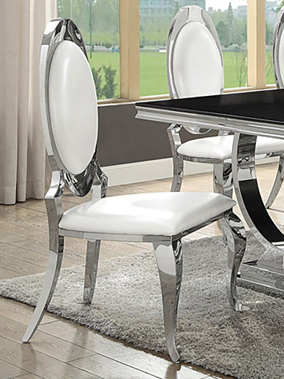 Antoine - Curved Chrome Legs Dining Chair