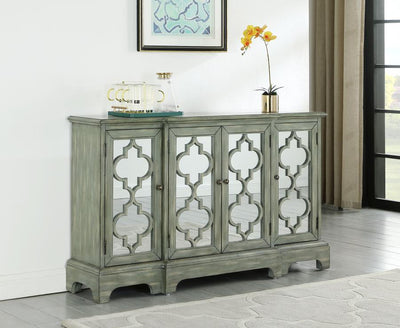 Erigeron - 4-Door Accent Cabinet - Grey.