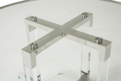 State St. - Round Dining Table - Stainless Steel.