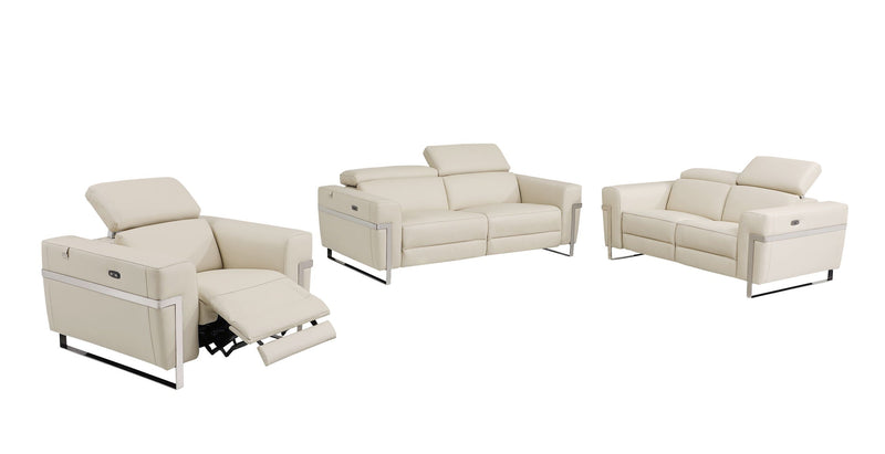 989 - Power Reclining Set With Power Headrest.