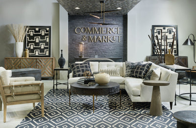 Commerce And Market - Wood Spot Table.