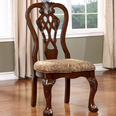 Elana - Side Chair (Set of 2) - Brown Cherry / Brown - Grand Furniture GA