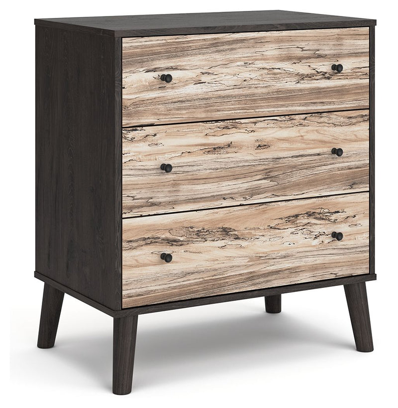 Lannover - Brown / Beige - Three Drawer Chest