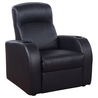 Cyrus - Home Theater Upholstered Recliner - Black.