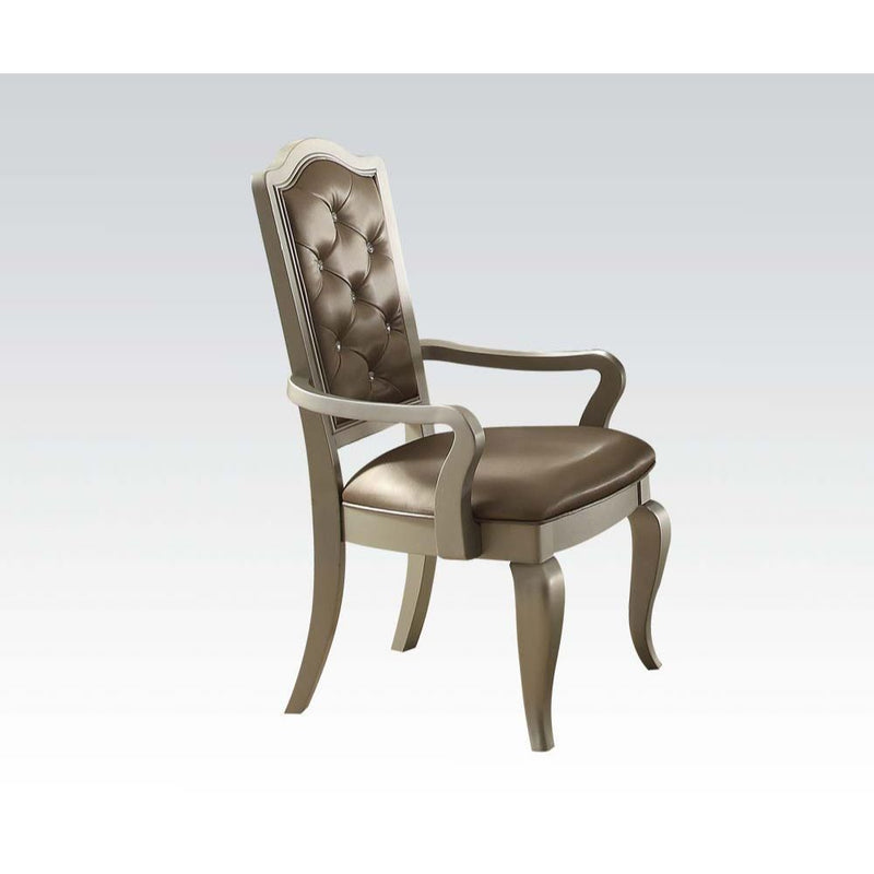 Francesca - Chair (Set of 2) - Silver PU & Champagne - Grand Furniture GA