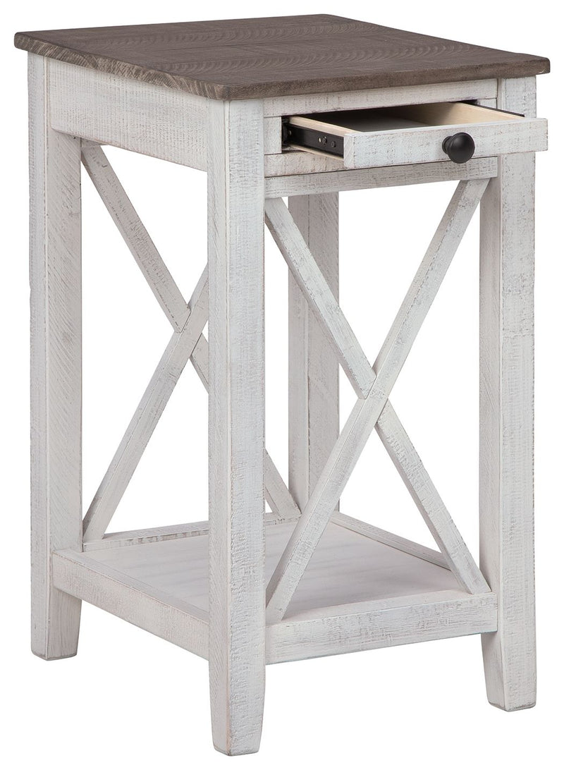 Adalane - White / Gray - Accent Table.