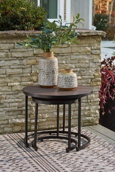 Ayla - Brown / Black - Nesting End Tables (Set of 2).