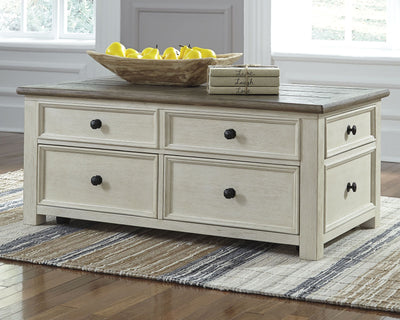 Bolanburg - White / Brown / Beige - Lift Top Cocktail Table.