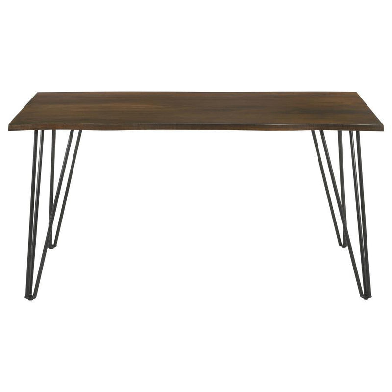 Topeka - Live-Edge Dining Table - Mango Cocoa and Gunmetal.