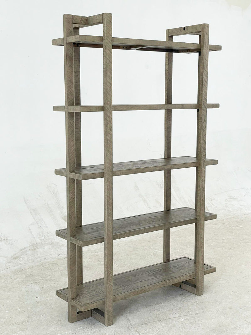 Bergton - Distressed Gray - Bookcase.