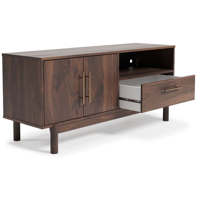 Calverson - Mocha - Medium TV Stand - Medium.