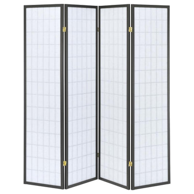 Roberto - 4-panel Linear Grid Design Folding Screen