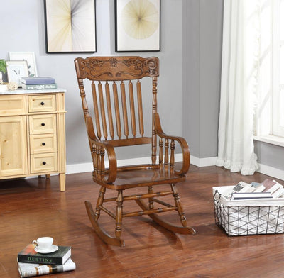 Sara - Back Rocking Chair - WArm - Brown.