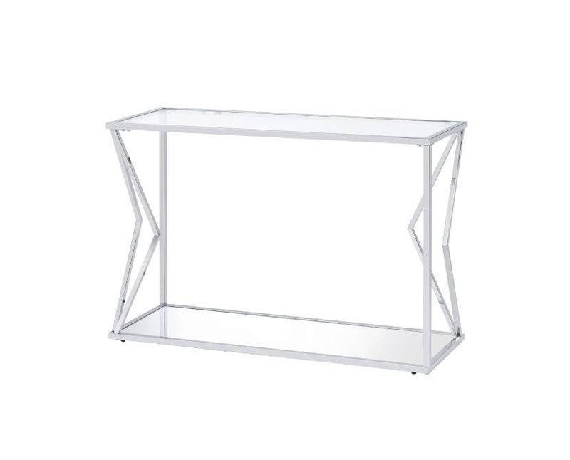 Virtue - Accent Table - Clear Glass & Chrome Finish - Grand Furniture GA