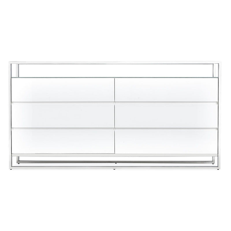 State St. - Metal Dresser - Glossy White.