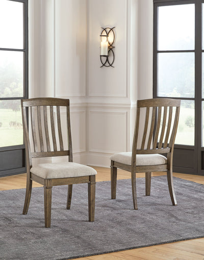 Markenburg - Beige / Brown - Dining Slat-Back Side Chair (Set of 2)