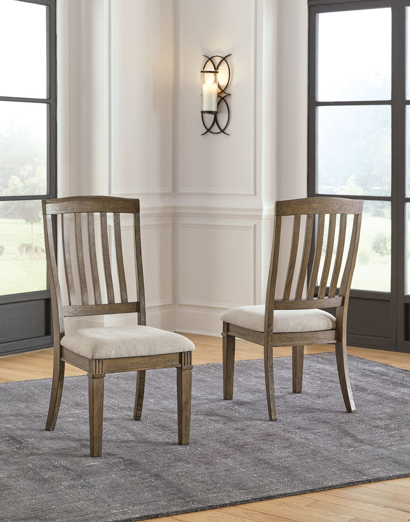 Markenburg - Beige / Brown - Dining Slat-Back Side Chair (Set of 2)