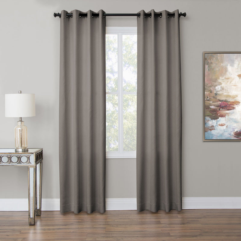 Aria - Grommet Top Panel Weighted Corners Window Treatment - Curtains & Drapes - Grand Furniture GA