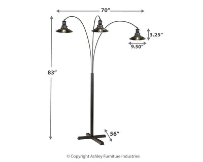 Sheriel - Black - Metal Arc Lamp.