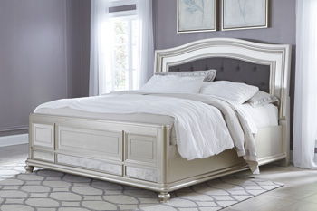 Coralayne - Silver - King/Cal King Panel Footboard.