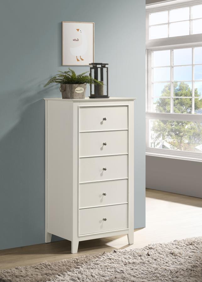 Selena - 5-Drawer Chest - Buttermilk - Accent Chests - Grand Furniture GA