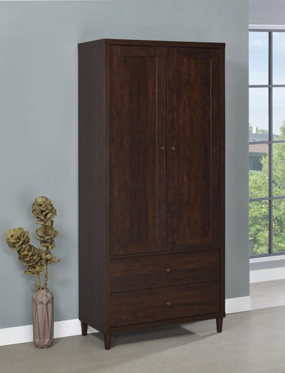 Wadeline - 2-Door Tall Accent Cabinet - Rustic Tobacco.