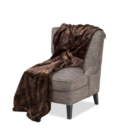 Bailey - 56" x 72" Throw - Dark Brown.