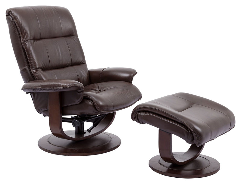 Knight - Manual Reclining Swivel Chair and Ottoman