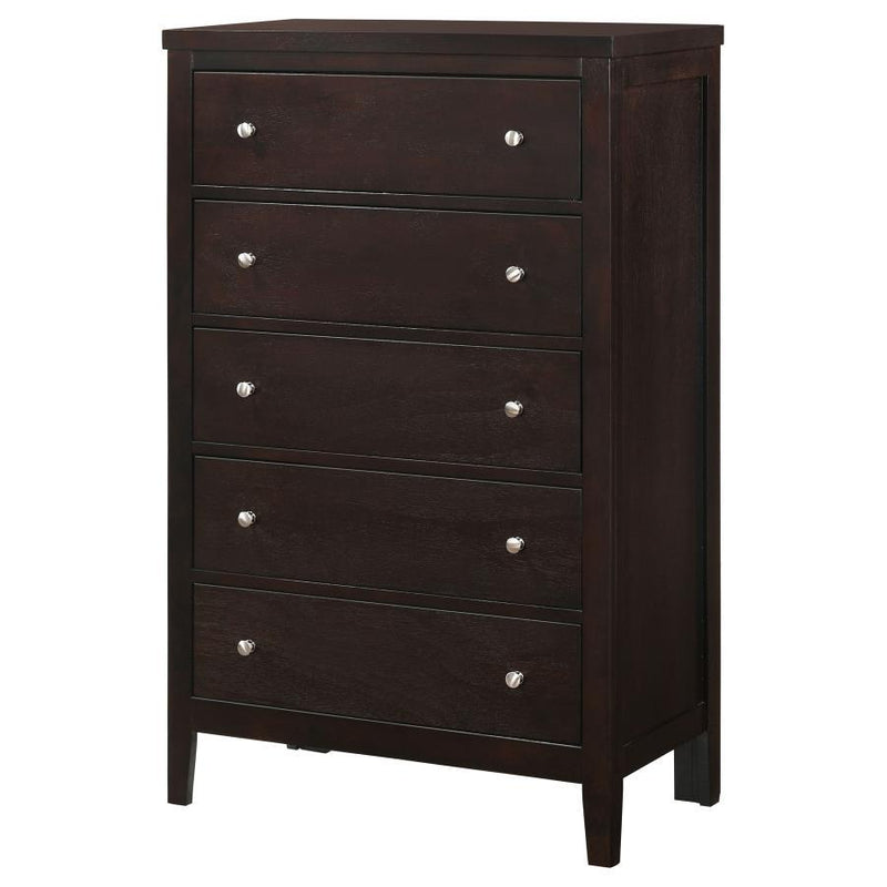 Carlton - 5-Drawer Rectangular Chest - Cappuccino