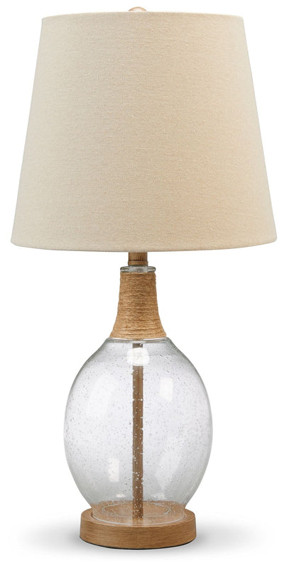 Clayleigh - Clear / Brown - Glass Table Lamp (Set of 2).