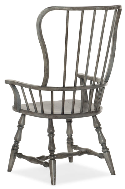 Ciao Bella - Spindle Back Arm Chair - Speckled Gray.