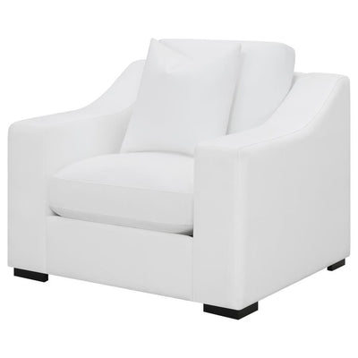 Ashlyn - Upholstered Sloped Arms Chair - White - Grand Furniture GA