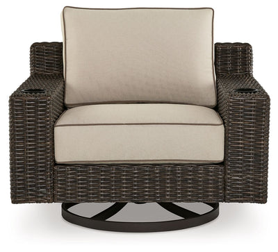 Coastline Bay - Brown - Swivel Lounge W/ Cushion.