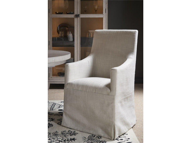 Coalesce - Manning Slip Covered Chair - Pearl Silver