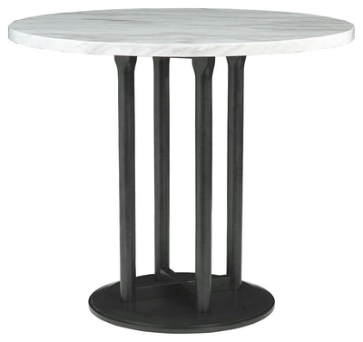 Centiar - Black / Gray - Round Drm Counter Table.