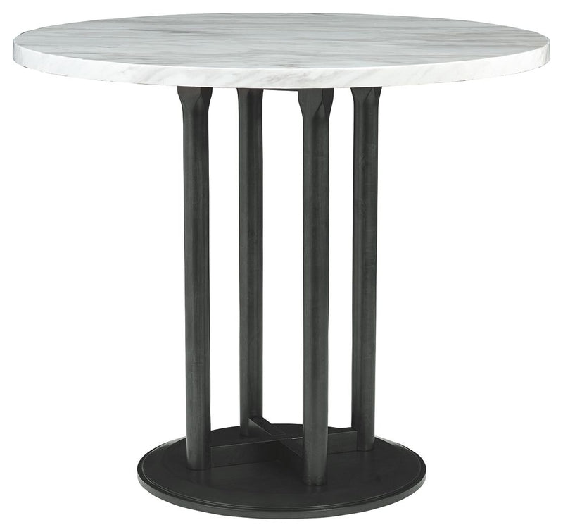 Centiar - Black / Gray - Round Drm Counter Table.