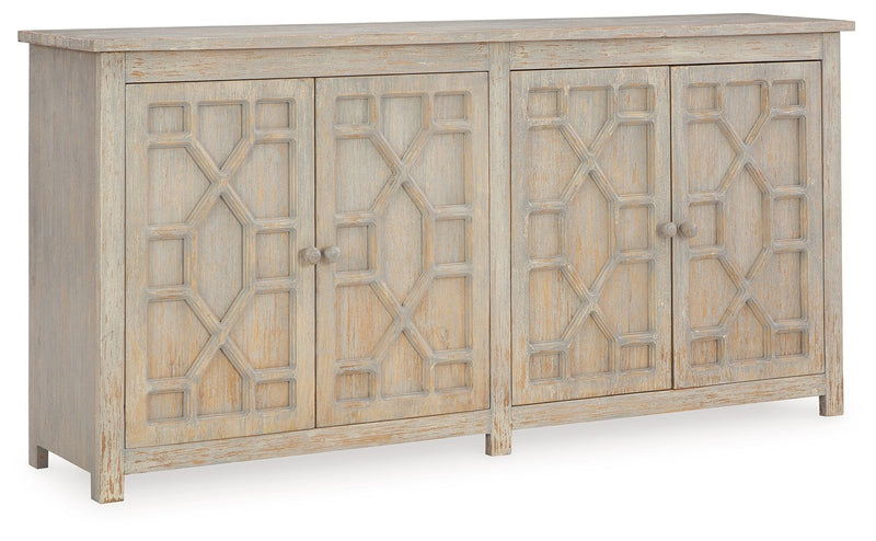 Caitrich - Distressed Blue - Accent Cabinet.