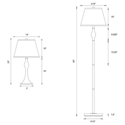 Griffin - 3 Piece Slender Lamp Set - Brushed Nickel - Lamp Sets - Grand Furniture GA