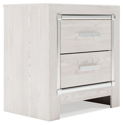 Altyra - White - Two Drawer Night Stand.