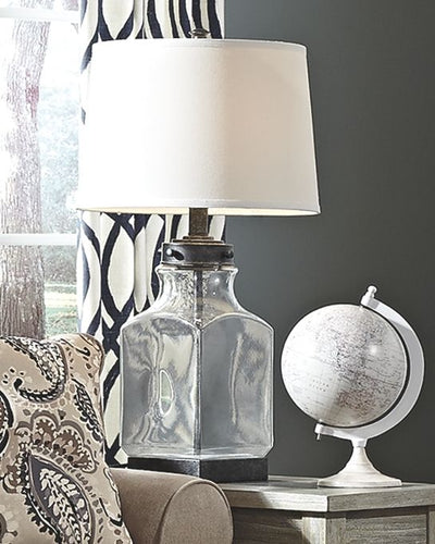 Sharolyn - Transparent / Silver Finish - Glass Table Lamp.