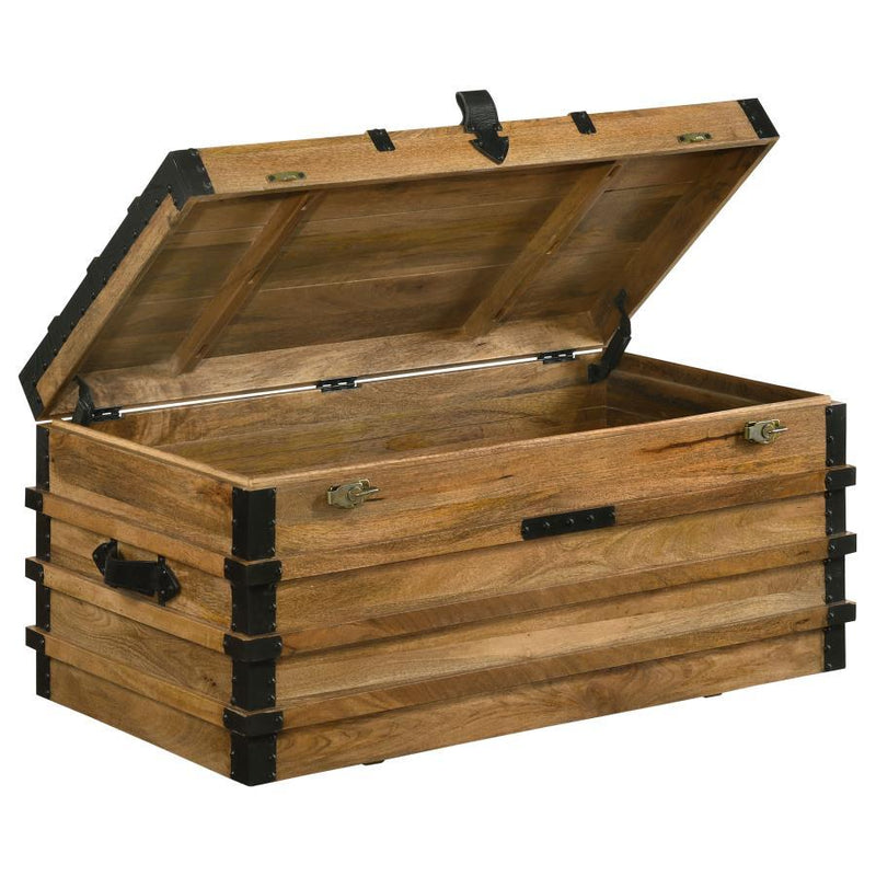 Simmons - Rectangular Storage Trunk - Natural and Black.