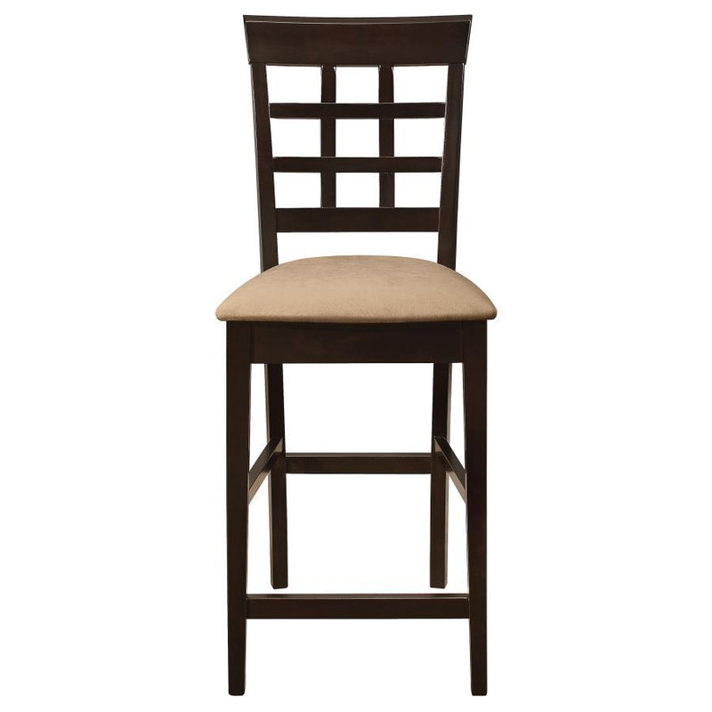 Gabriel - Upholstered Counter Height Stools (Set of 2) - Cappuccino And Beige - Wood - Stool Sets - Grand Furniture GA