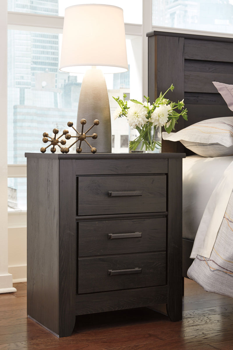 Brinxton - Charcoal - Two Drawer Night Stand.