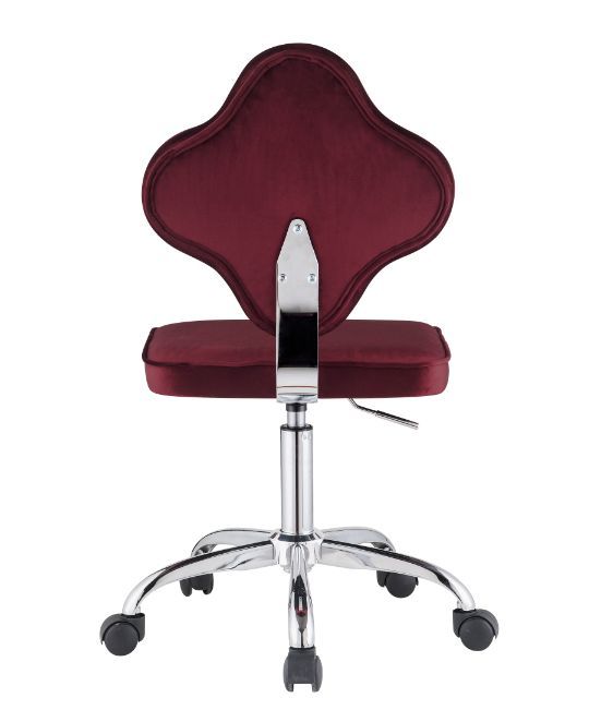 Clover - Office Chair - Red Velvet - Grand Furniture GA