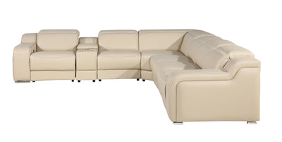 1116 - Power Reclining Italian Leather Sectional